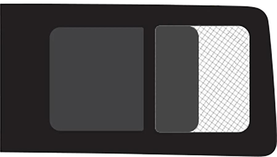 Ford Transit Passenger Side Sliding Door-Half Slider Screened Window ( Drawing ) - Campervan HQ