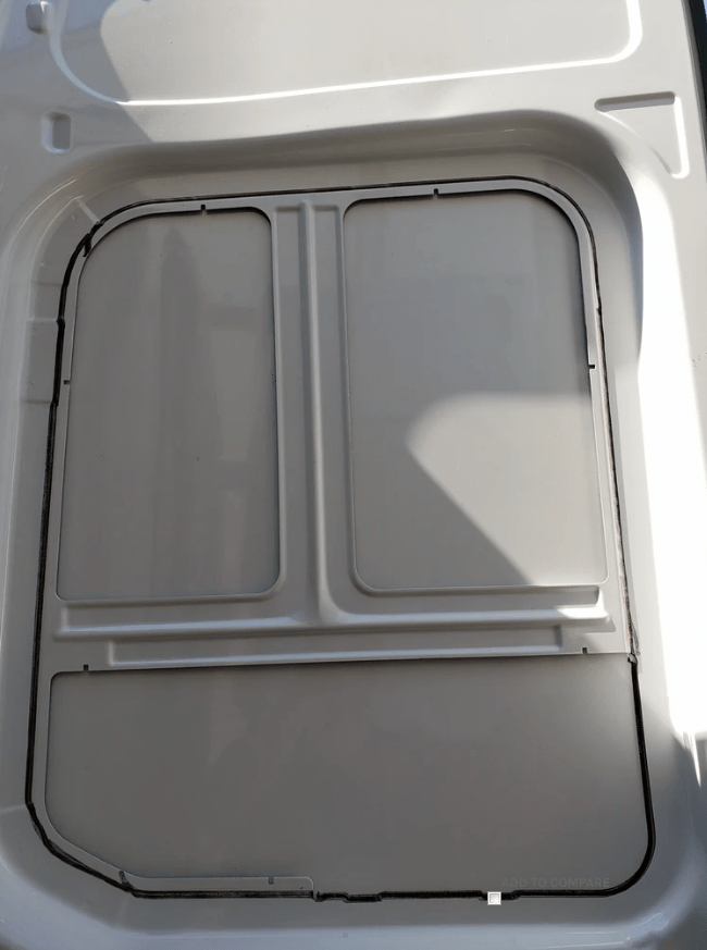 Ford Transit 2015+ Driver Side Rear Cargo Door Window - Campervan HQ ( Factory Cutout ) - Campervan HQ