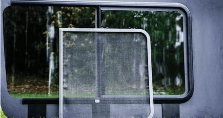 Mercedes Sprinter (2007+) Driver Rear Quarter Screened Half-Slider Window 170″ WB (Fly Screen) - Campervan HQ