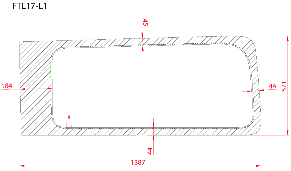Ford Transit 2015+ Driver Side Forward Fixed Window (Dimensions) - Campervan HQ