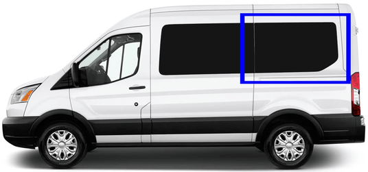 Ford Transit 2015+Driver Side Rear Quarter Fixed Window 130" WB - Campervan HQ