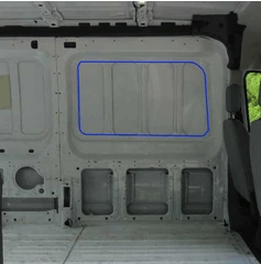 Ford Transit 2015+ Driver Side Sliding Door Fixed Window (Cutting Place) - Campervan HQ