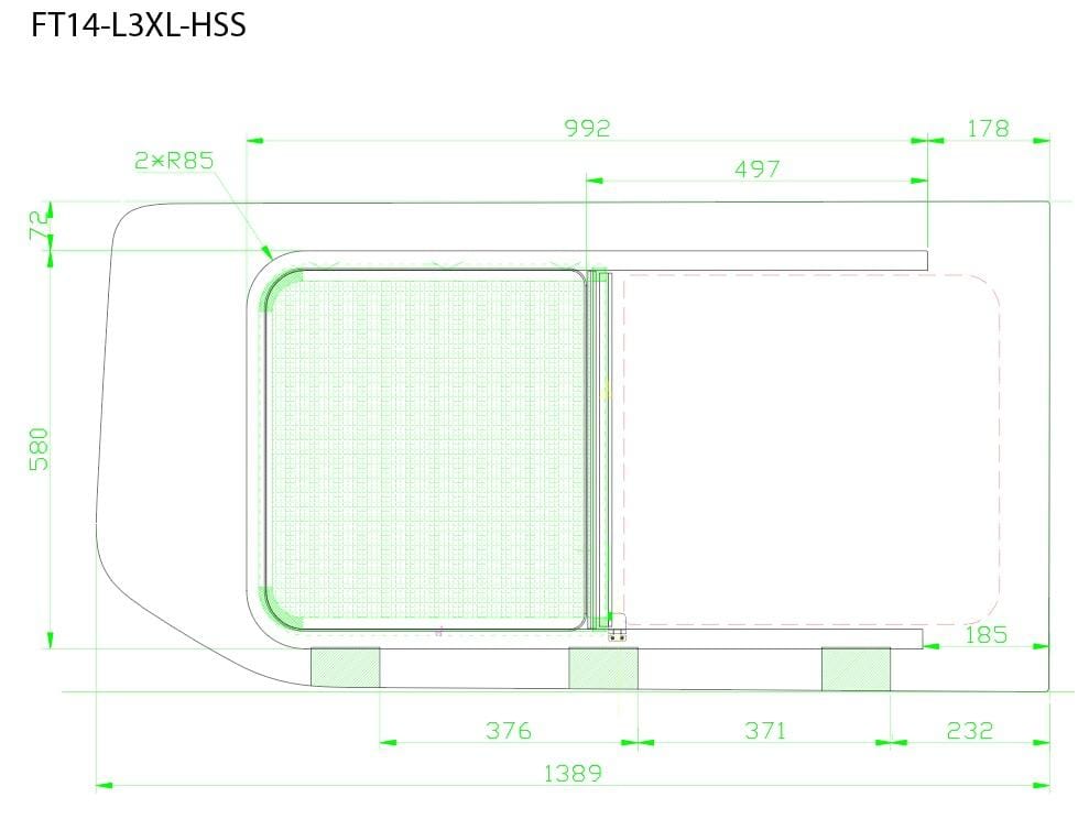 Ford Transit Driver Side Rear Quarter Half-Slider Screened Window 148" WB EXT ( Dimensions ) - Campervan HQ