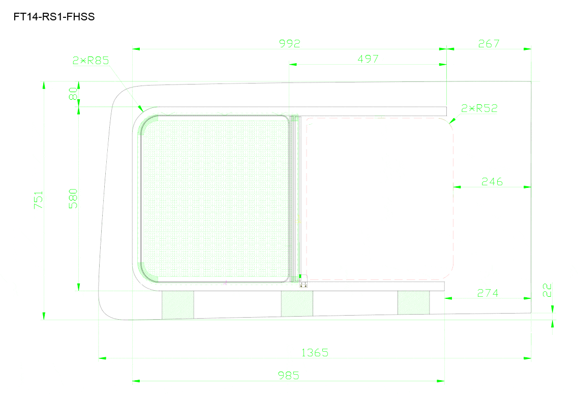 Ford Transit Passenger Side Sliding Door Half-Slider Screened Window ( Dimensions ) - Campervan HQ
