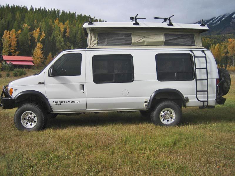 Aluminess Ford E350 Van Side Ladder (1992-2014) Driver Side - Campervan HQ