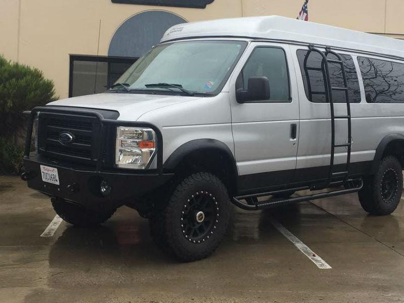 Aluminess Ford E350 Van Side Ladder (1992-2014) Driver Side Mid Mount - Campervan HQ