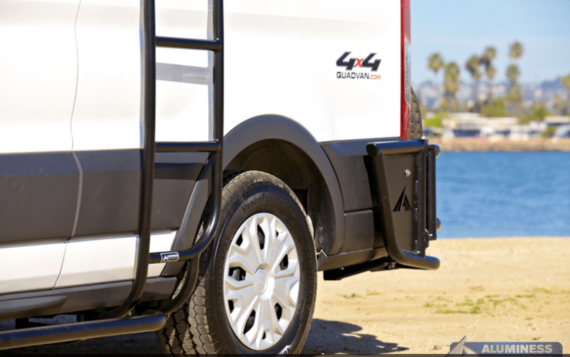 Ford Transit Side Ladder (Close Up View) - Campervan HQ