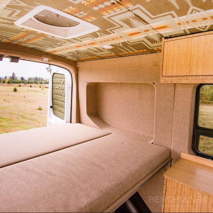 Flarespace Ford Transit Campervan Body Flares (Interior View with High Bed, 130"WB) - Campervan HQ