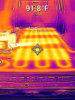 Columbia RV Hydronic Heating System - Ram ProMaster 159''EXT (Infrared Image) - Campervan HQ