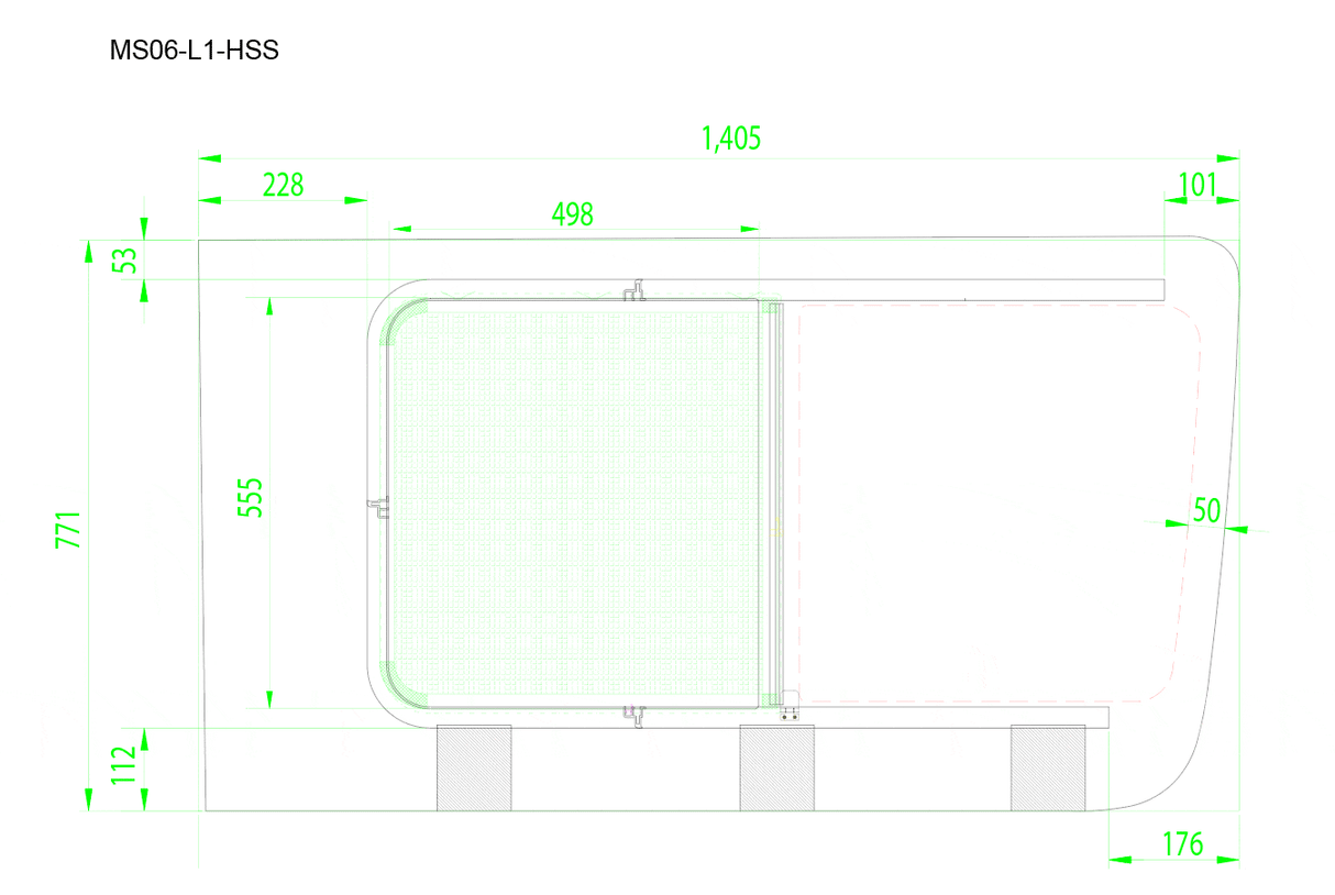 Mercedes Sprinter Driver Side Forward Half-Slider Window ( Screened-Dimensions ) - Campervan HQ