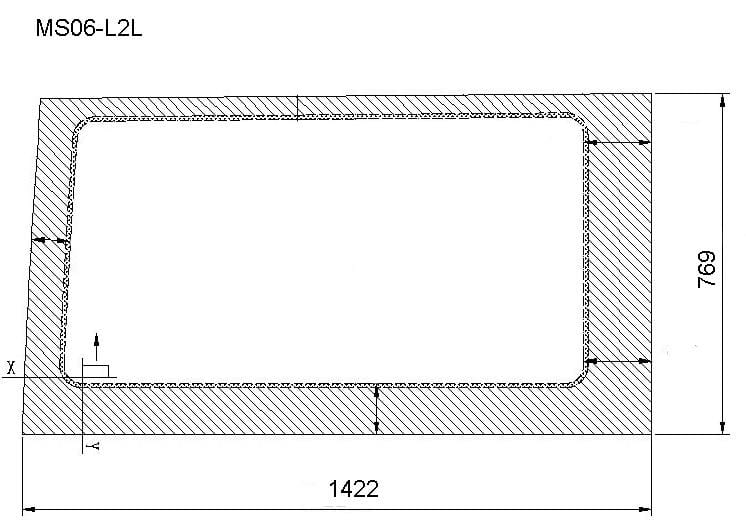 Mercedes Sprinter ( 2007+ ) Driver Side Middle Fixed Window 170" WB (Dimensions) - Campervan HQ