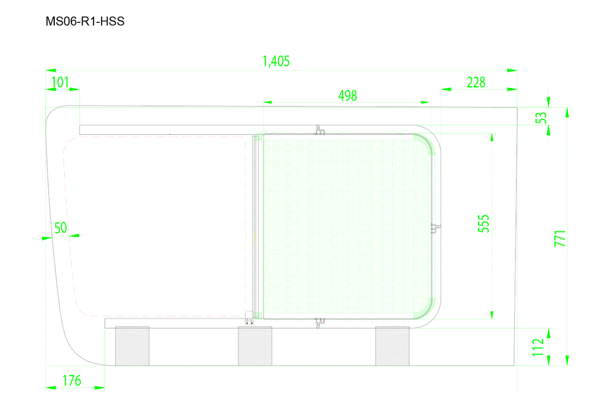 Mercedes Sprinter Passenger Side Sliding Door Half-Slider Window ( Dimensions ) - Campervan HQ