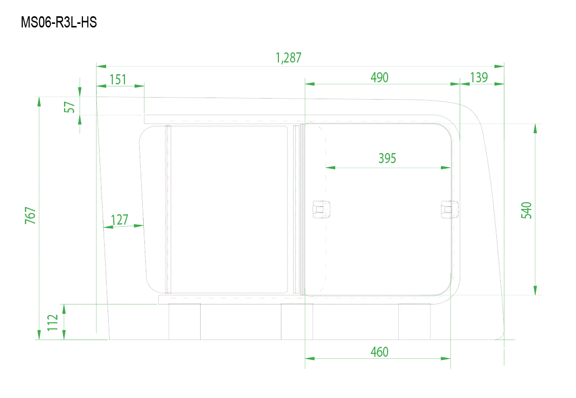 Mercedes Sprinter (2007+) Passenger Rear Quarter Screened Half-Slider Window 170″ WB ( without Screen-Dimensions ) - Campervan HQ