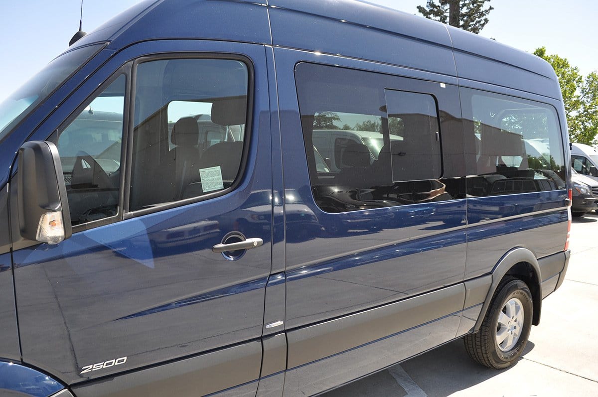 Mercedes Sprinter Driver Side Forward Half-Slider Window ( Non-Screened Closed ) - Campervan HQ