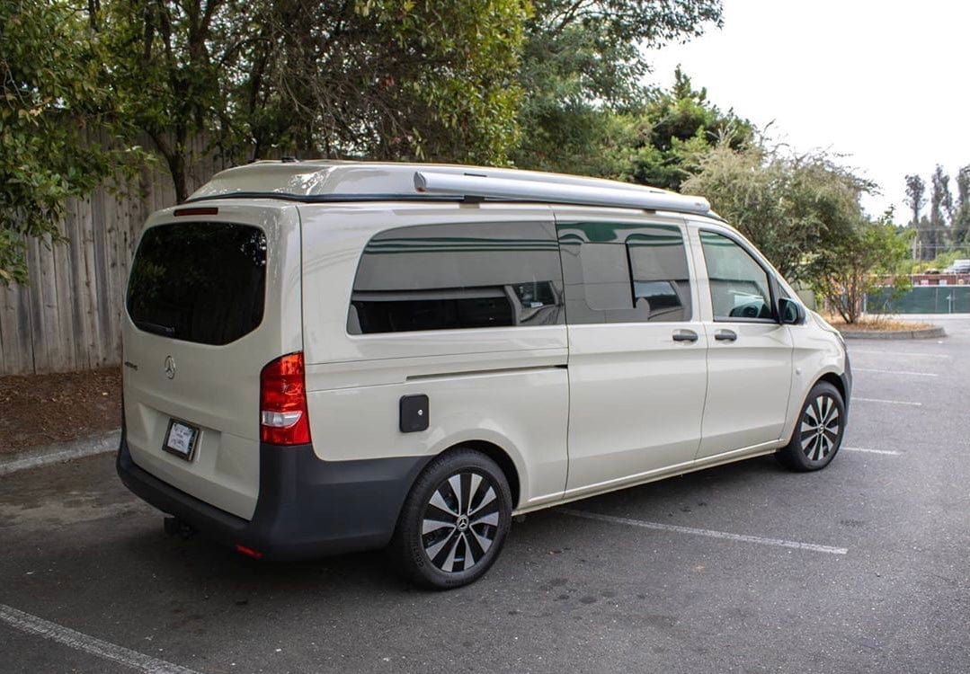 Mercedes Metris 2015+ Passenger Side Forward Half-Slider Screened Window ( Screen On ) - Campervan HQ