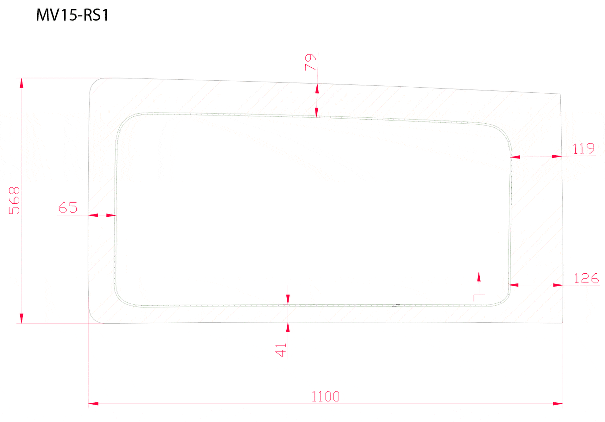 Mercedes Metris 2015+ Passenger Sliding Door Fixed Window ( Dimensions ) - Campervan HQ