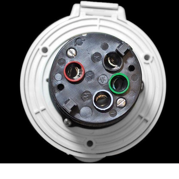 Marinco Power Inlet (50A, Round, White)