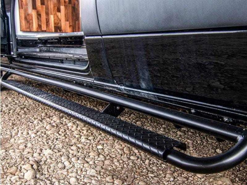 Mercedes Sprinter Nerf Bars (144"WB, Passenger Side Detail) - Campervan HQ