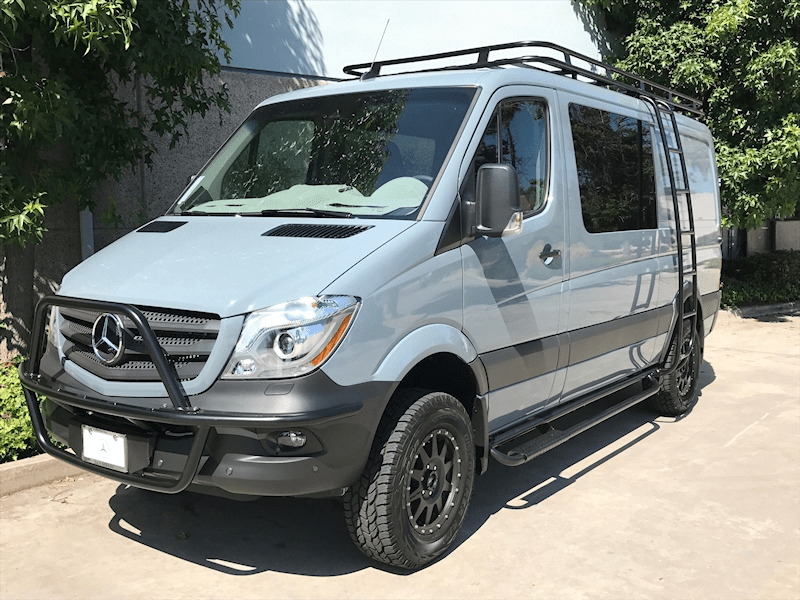 Mercedes Sprinter Nerf Bars for Sprinter 170"WB Van (with Tread Plates, Driver Side ) - Campervan HQ
