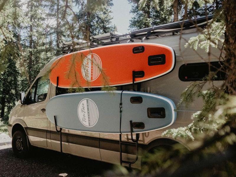 Aluminess Mercedes Sprinter Surf Pole into the forest - Campervan HQ