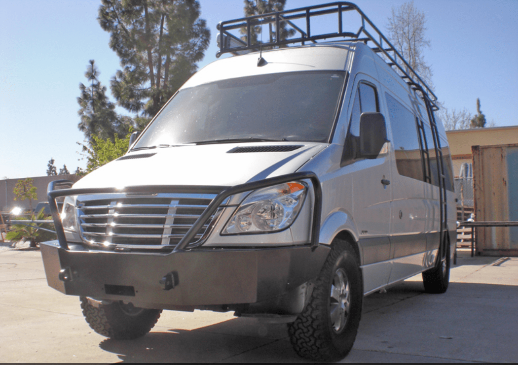 Mercedes Sprinter(2007-2013) Front Winch Bumper With Brush Guards(Front Left)-Campervan HQ