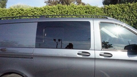 Mercedes Metris 2015+ Passenger Side Forward Half-Slider Window ( Front View ) - Campervan HQ