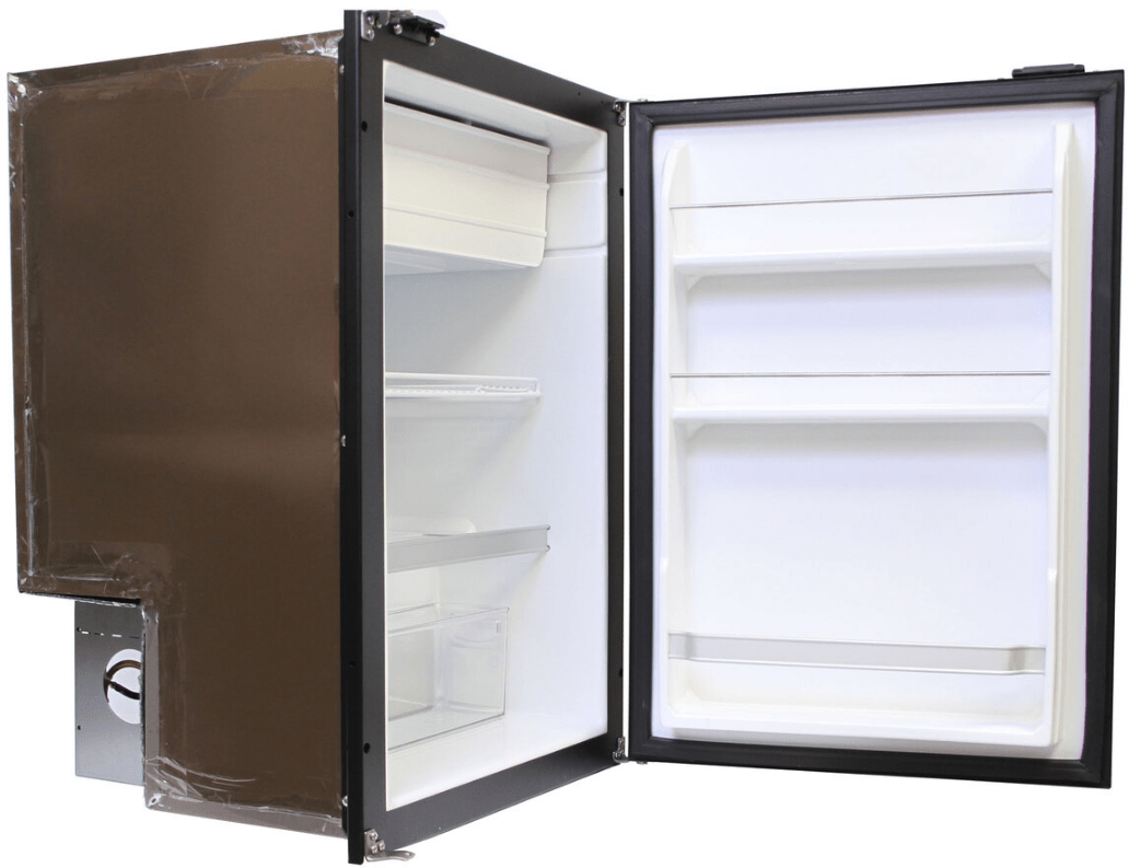 Nova Kool R3800 RV Refrigerator (Side View, Door Open) -Campervan HQ