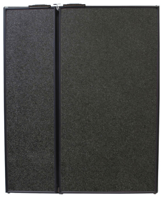 Nova Kool RFS7501 RV Refrigerator Front View (with Black Panel)-Campervan HQ