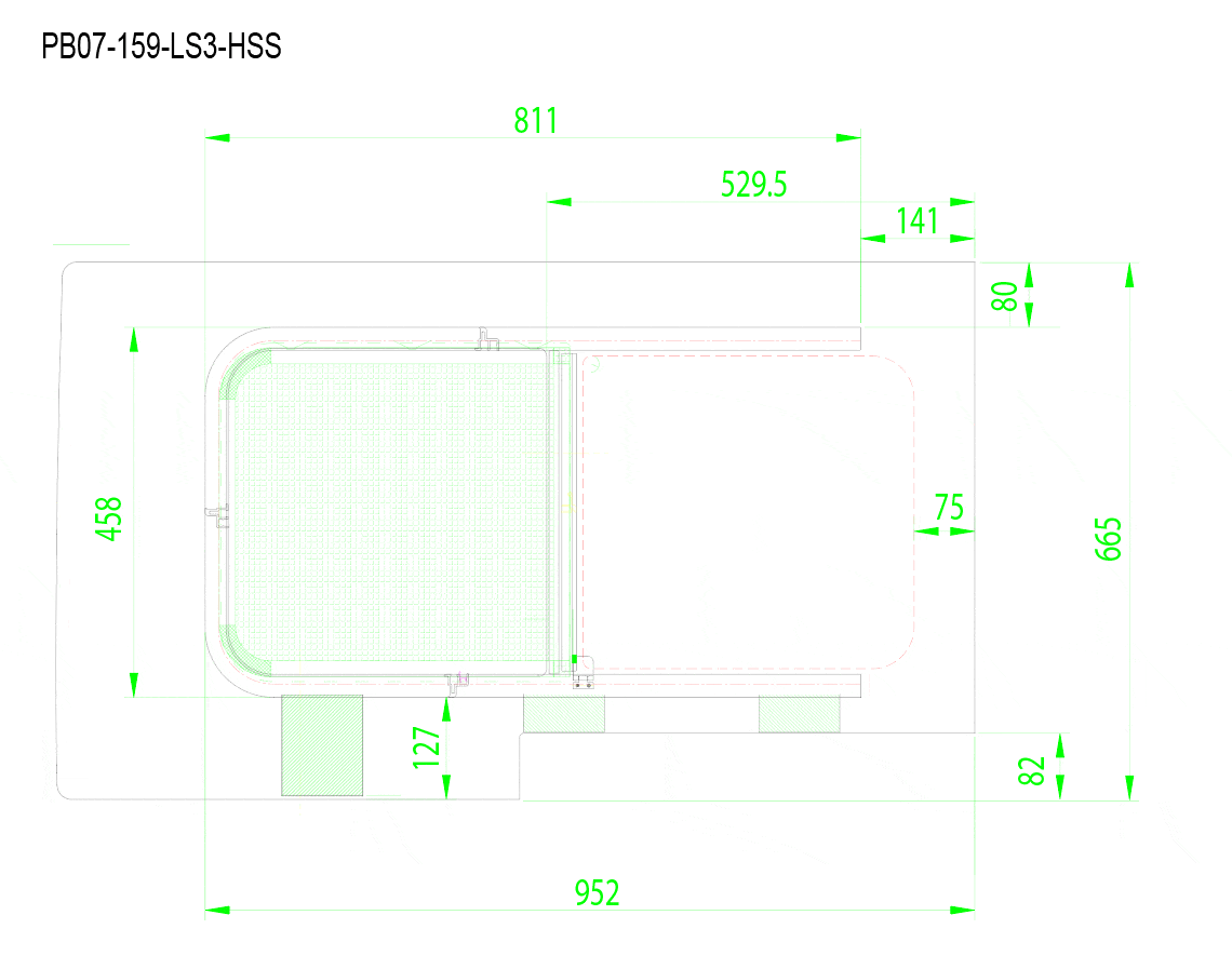 Ram ProMaster Driver Side Rear Quarter Half-Slider Screened Window (159”WB) DSSD ( Dimensions ) - Campervan HQ