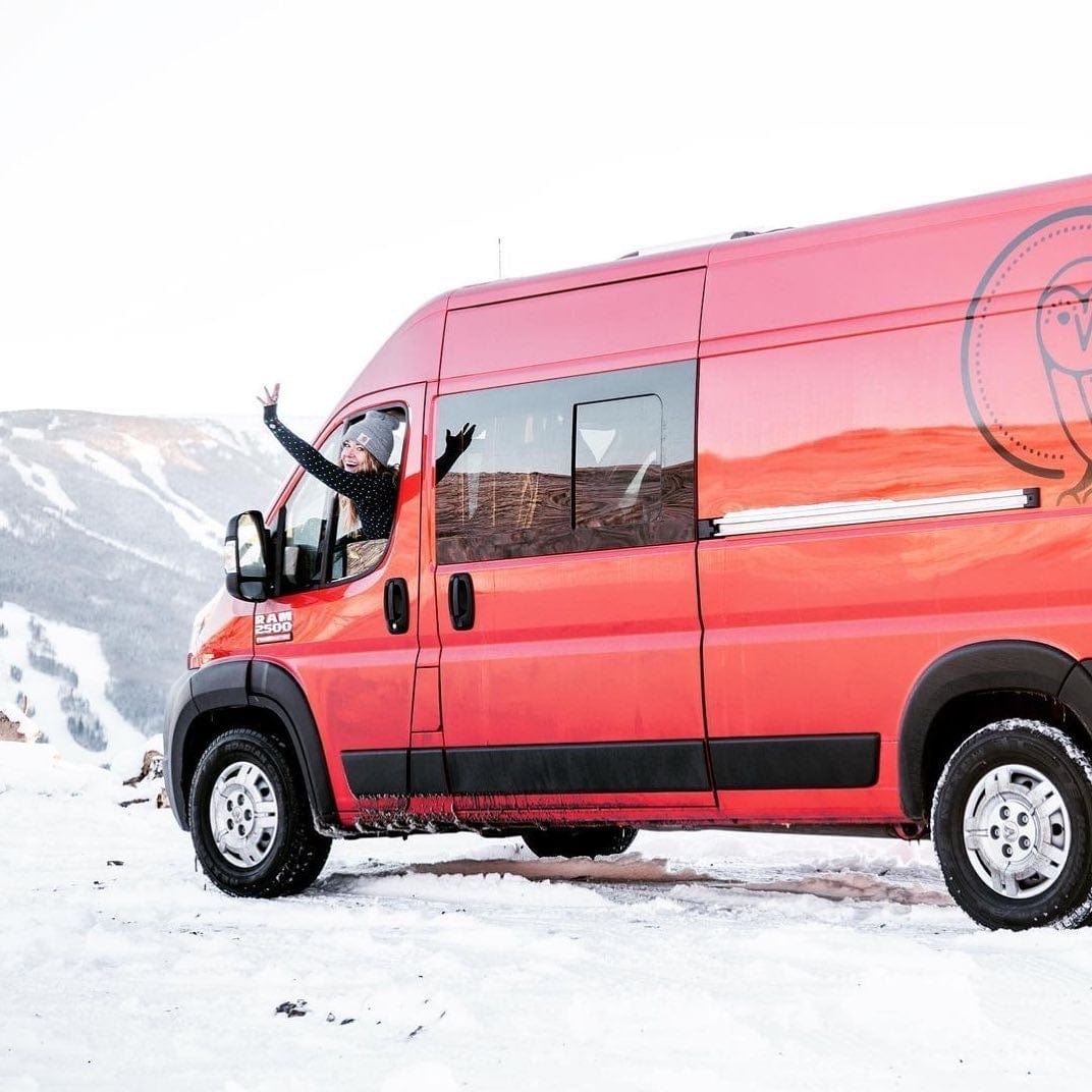 Ram Promaster Driver Side Forward Screened Half-Slider Window ( Side View ) - Campervan HQ