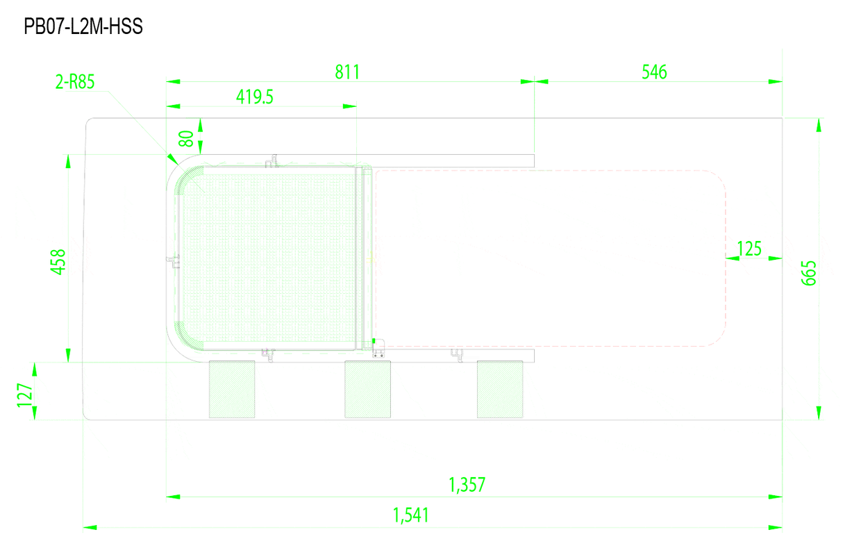 Ram ProMaster Driver Side (No Sliding Door) Rear Quarter Screened Half-Slider Window (136”WB)_Dimensions - Campervan HQ