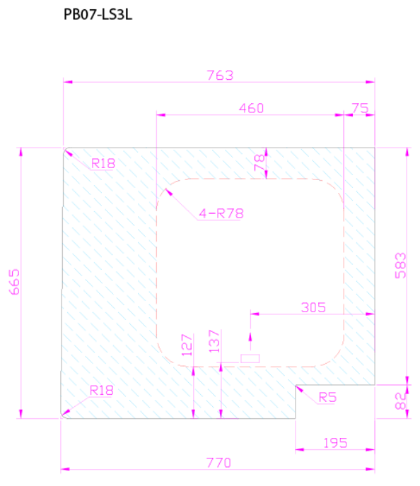 AM Auto Ram ProMaster 2014+ Driver Side Rear Quarter Window 159"WB w/Driver Sliding Door (PB07-LS3L P)_Dimensions - Campervan HQ