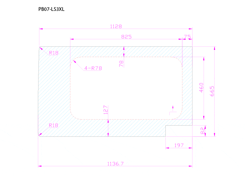 AM Auto Ram ProMaster 2014+ Passenger Rear Quarter Fixed Window 159"EXT (PB07-RS3XL P)_Dimensions - Campervan HQ