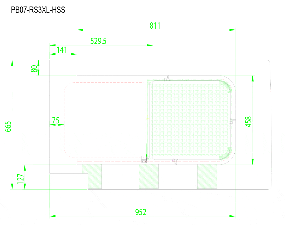 AM Auto Ram ProMaster Passenger Side Rear Quarter Half-Slider Screened Window 159”EXT (PB07-RS3XL-HSS P)_Dimensions - Campervan HQ