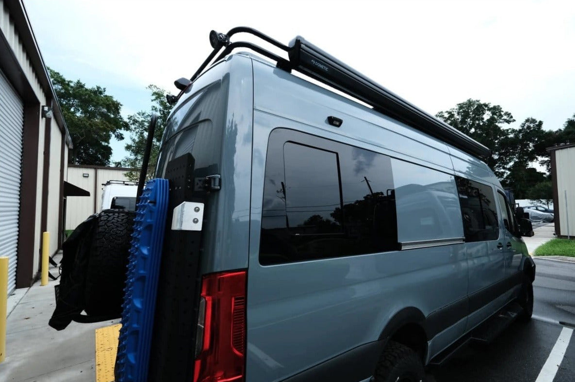 Mercedes Sprinter (2007+) Passenger Rear Quarter Screened Half-Slider Window 170″ WB ( Side View ) - Campervan HQ