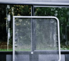 Mercedes Sprinter (2007+) Passenger Rear Quarter Screened Half-Slider Window 144″ WB (Removable Screen) - Campervan HQ