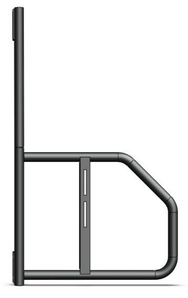 Aluminess Ram Promaster Tire/Box Carrier ( Unmounted_Front View ) - Campervan HQ