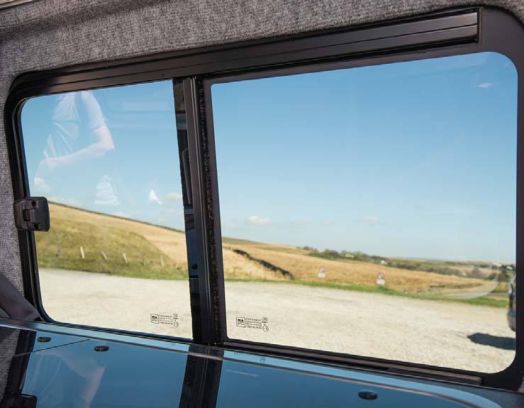 Ram Promaster Driver Side Forward Screened Half-Slider Window (Internal Frame) - Campervan HQ
