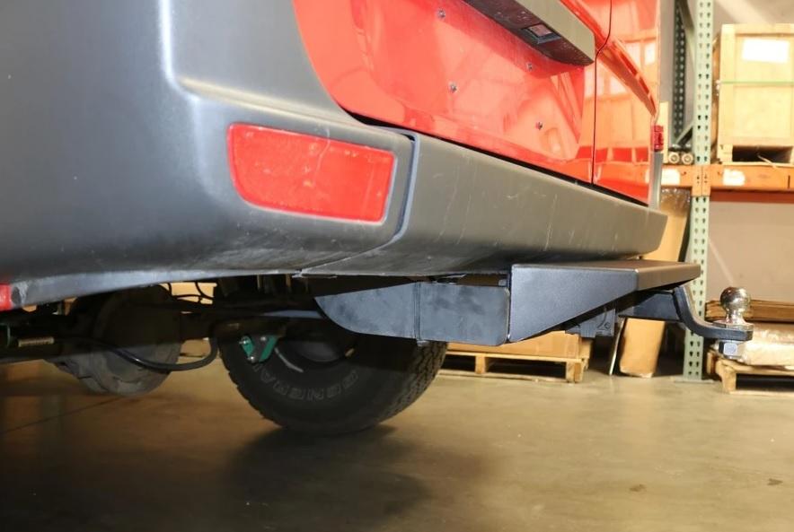 Mercedes Sprinter Rear Hitch Step (Side Close Up) - Campervan HQ