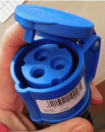 Electrical Receptacle & Electrical Plug ( Plug-Cover Off ) - Campervan HQ