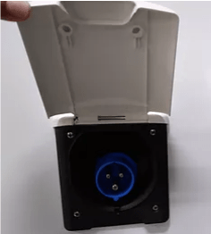 Electrical Receptacle & Electrical Plug ( Front View ) - Campervan HQ