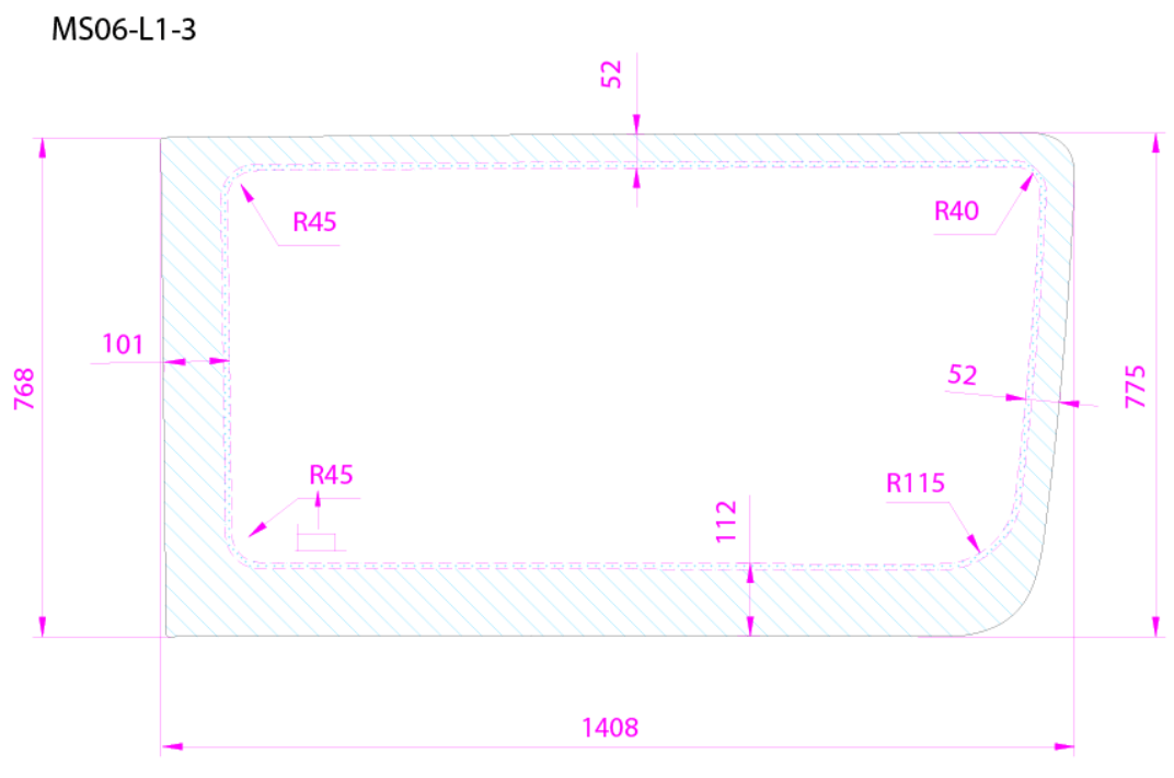 Mercedes Sprinter ( 2007+) Driver Side Forward Fixed Window (Dimensions) - Campervan HQ