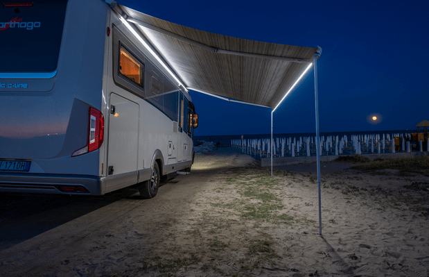 Fiamma F65 Eagle 400 RV Awning (13'9'')_with LED Lights - Campervan HQ