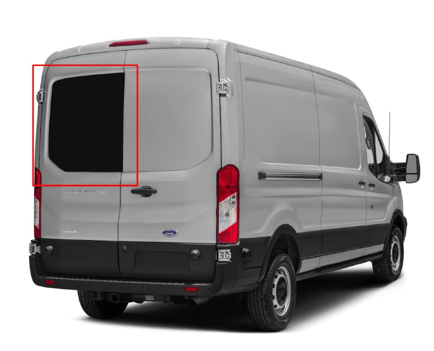 Ford Transit 2015+ Driver Side Rear Cargo Door Window - Campervan HQ