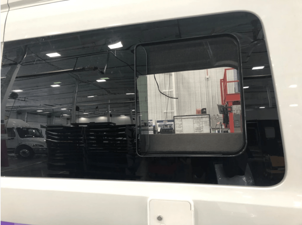 Ford Transit Driver Side Rear Quarter Half-Slider Screened Window 148"WB Extended - Campervan HQ
