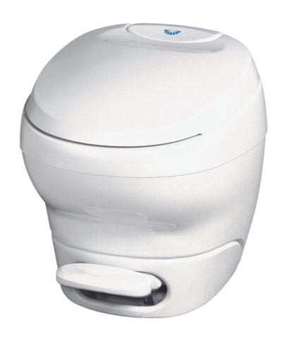 Thetford Bravura RV Toilet (White, High-Profile, Foot Flush) - Campervan HQ