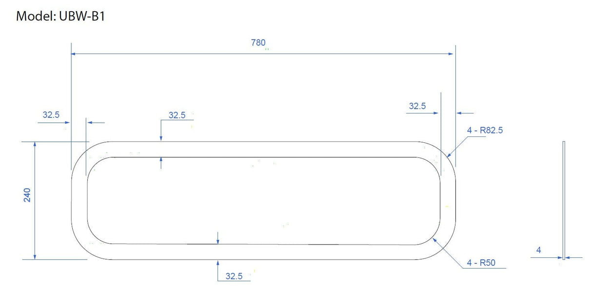 Universal-Fit Driver or Passenger Side Fixed Window (9.4"H x 30.7"W)_Dimensions - Campervan HQ