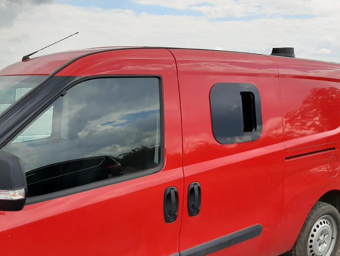 Universal-Fit Driver Side Half-Slider Screened Window (18"H x 15"W)_Open - Campervan HQ