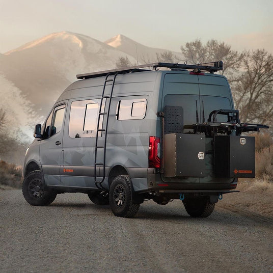 Universal-Fit Driver Side Half-Slider Screened Window (15"H x 40"W)_on Sprinter 144''WB - Campervan HQ