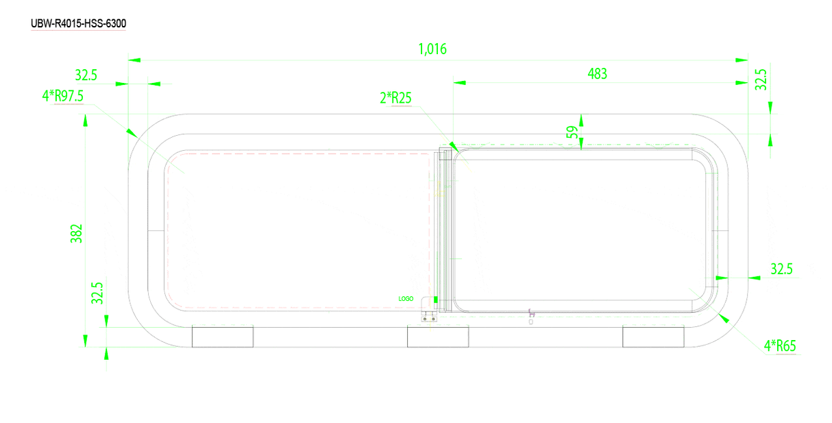 Universal-Fit Passenger Side Half-Slider Screened Window (15"H x 40"W) (Dimensions) - Campervan HQ